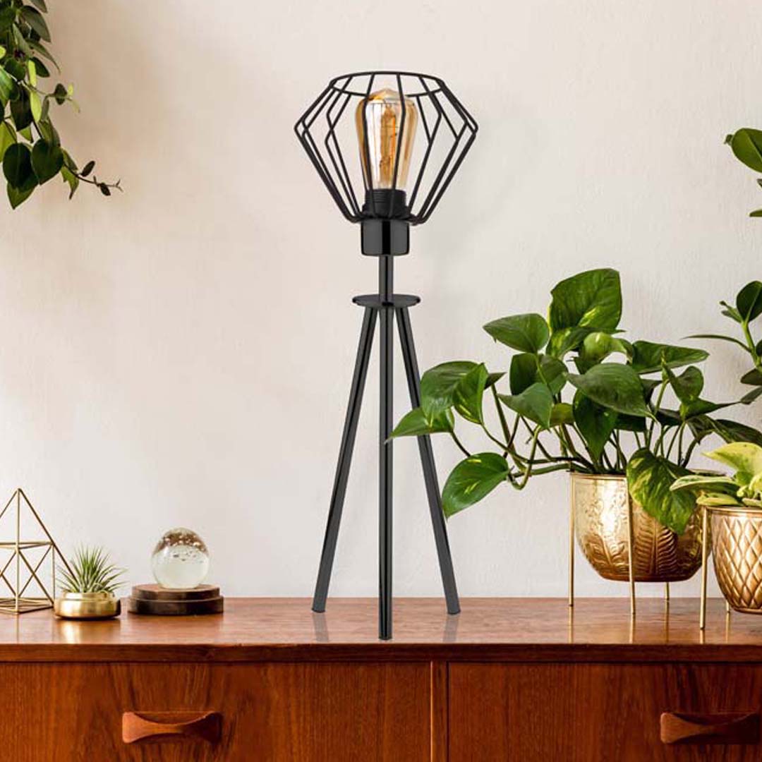 Industrialna lampka stołowa na trójnogu FERRARA LOFT