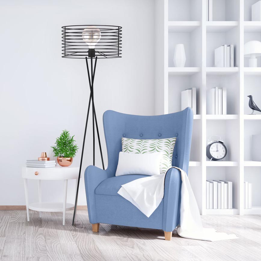 Lampa stojąca loftowa czarna LIXA LOFT