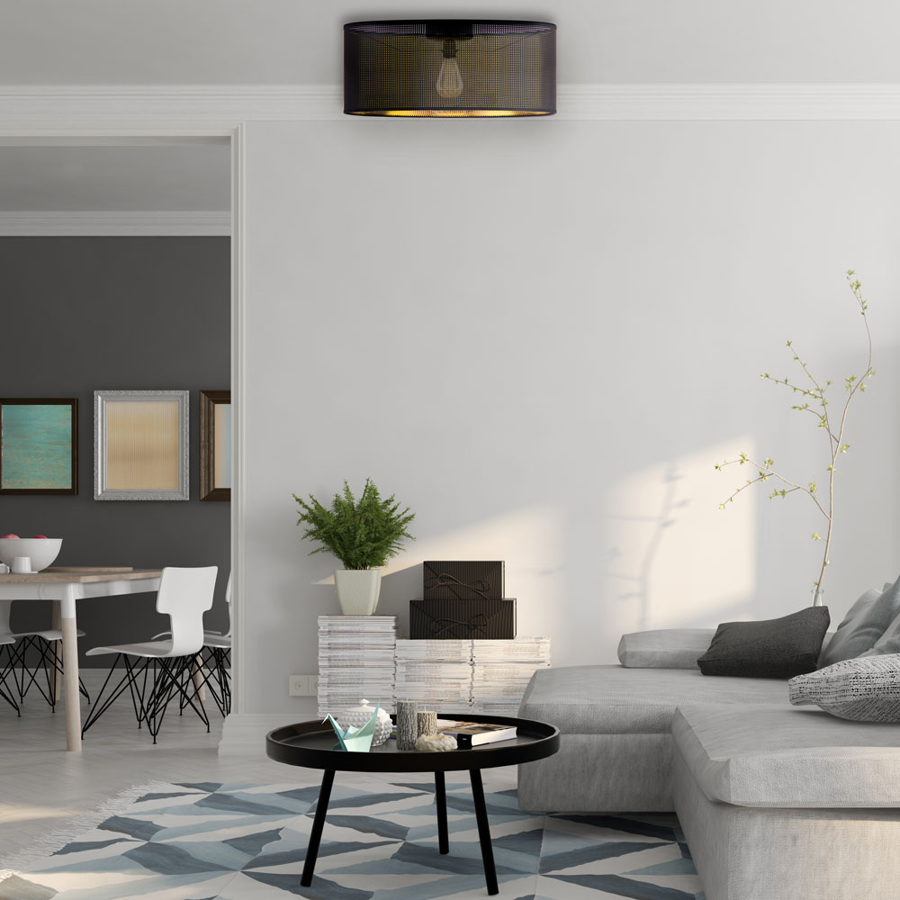 Nowoczesny plafon sufitowy do salonu DUBAJ AŻUR fi - 40 cm