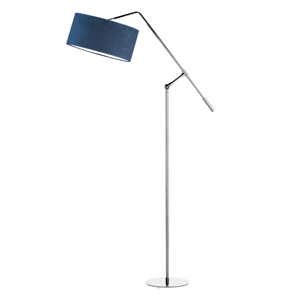 Regulowana lampa stojąca z abażurem LIBERIA VELUR