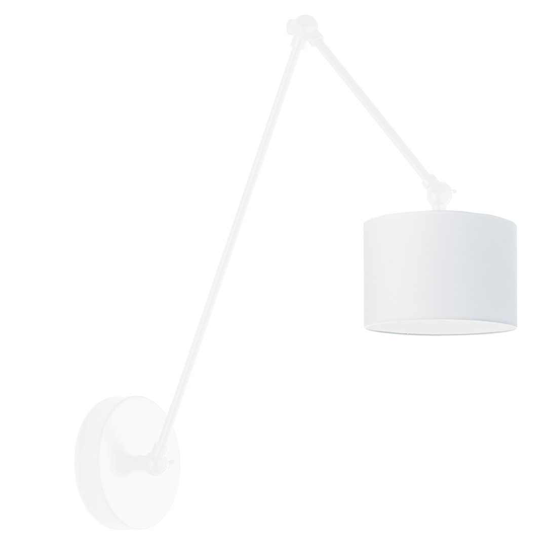 Biały kinkiet na ruchomym wysięgniku TESNUS