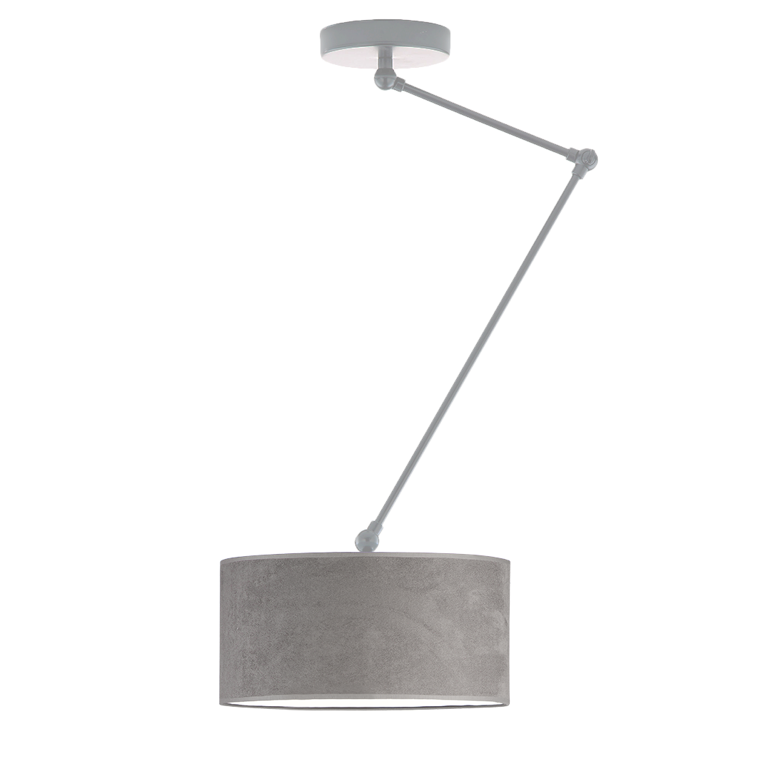 Szara lampa sufitowa z przegubami NEWA VELUR