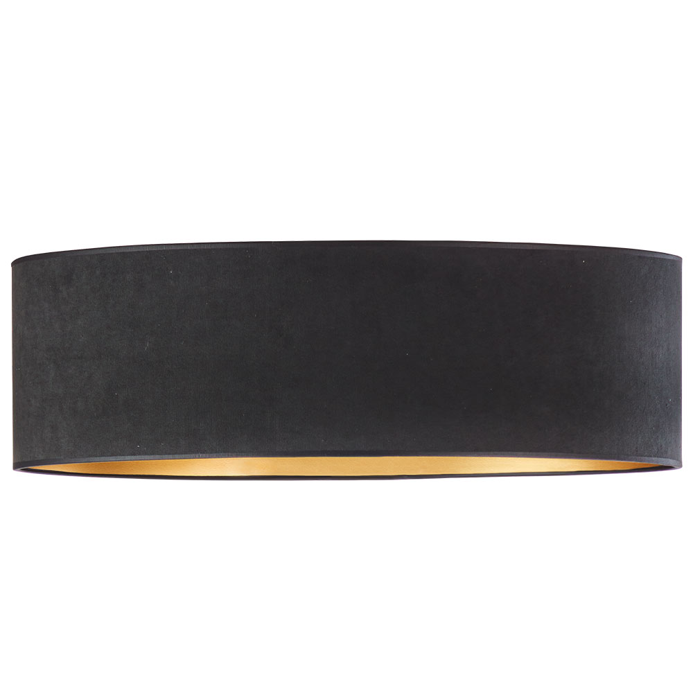 Czarno-złota lampa sufitowa MEDINA VELUR fi - 80 cm
