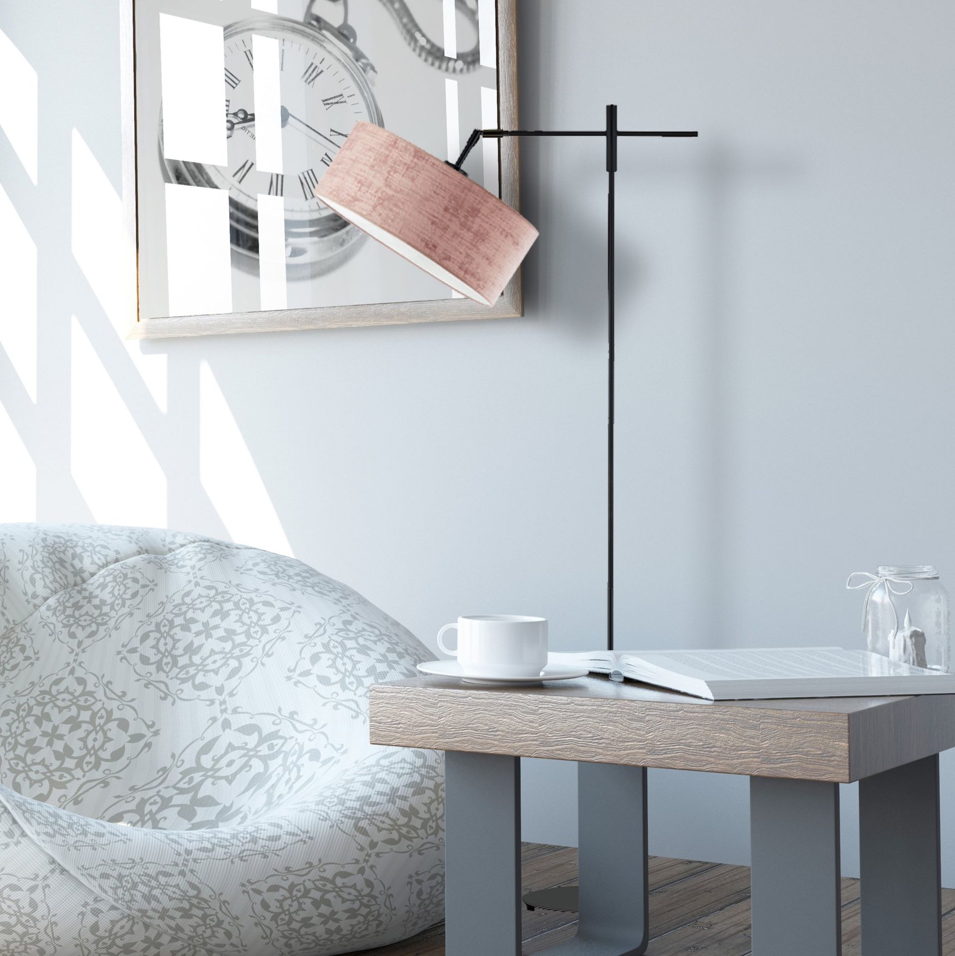 Lampa podłogowa w stylu glamour MELTON VELUR