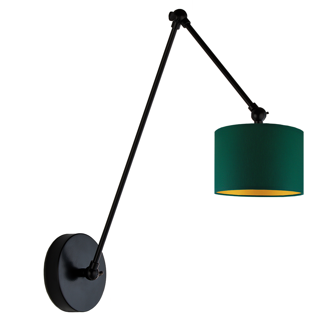 Designerska lampa ścienna do czytania TESNUS GOLD