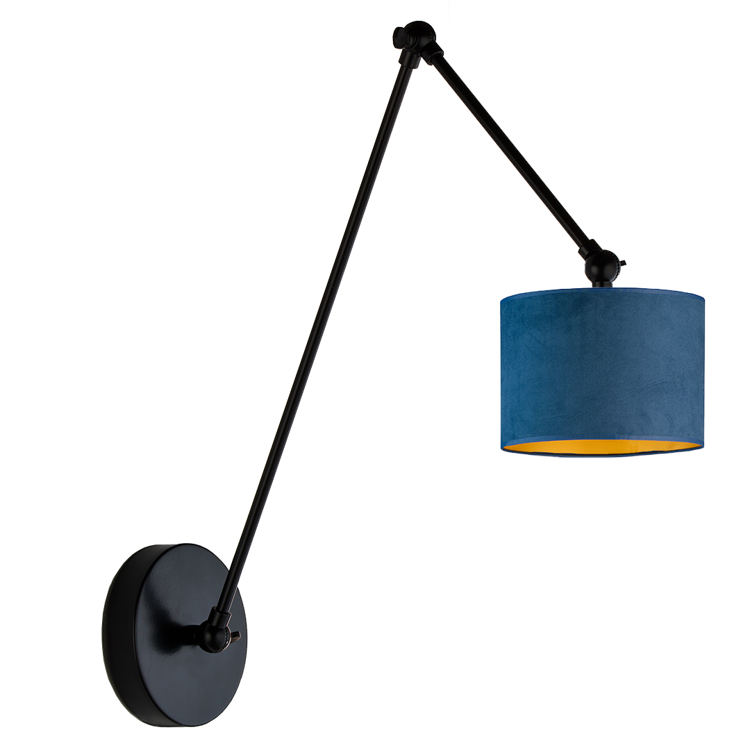 Designerski regulowany kinkiet do salonu TESNUS VELUR