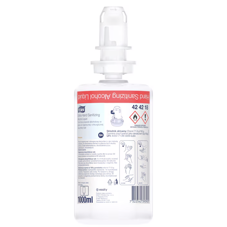 Preparat do higienicznej i chirurgicznej dezynfekcji rąk Tork Extra 1000 ml