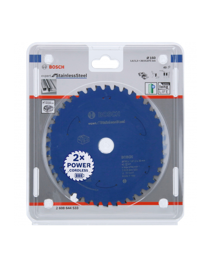 Bosch circular saw blade Expert for Stainless Steel, 160mm