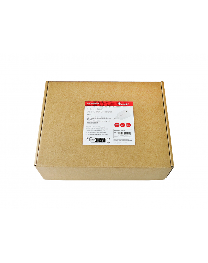 DARMOWA DOSTAWA - Equip 245530 1-portowa ładowarka 20 W USB-C PD, 25 szt./opakowanie