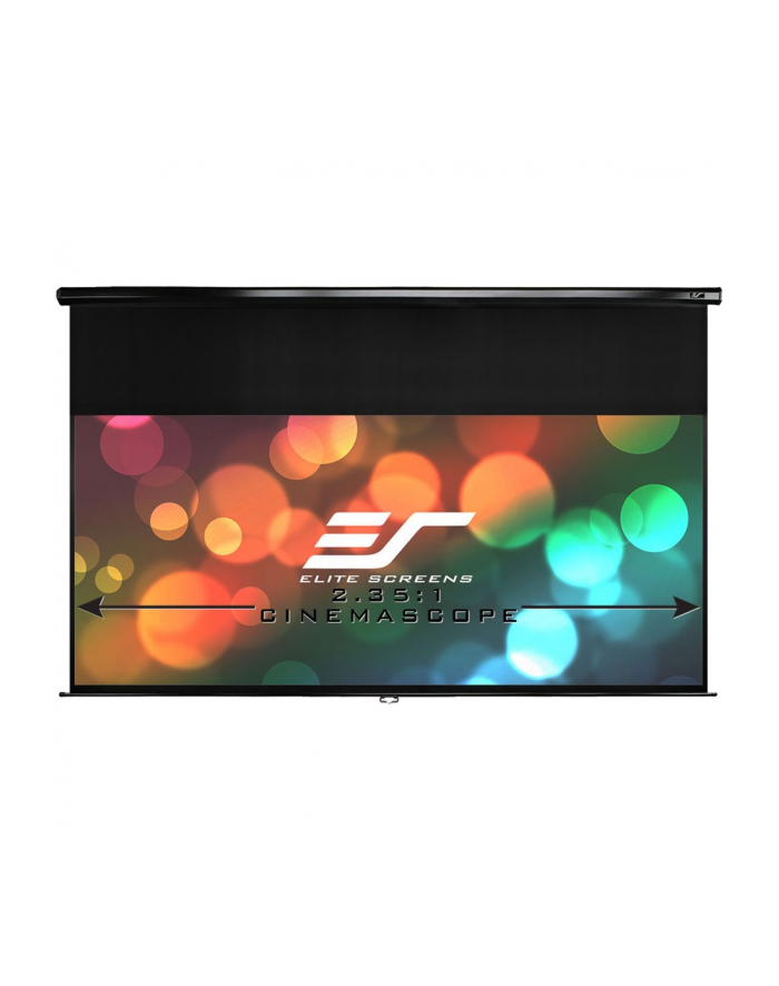 EliteScreens Manual roller blind, roller blind screen Kolor: CZARNY, 84, 16:9, MaxWhite