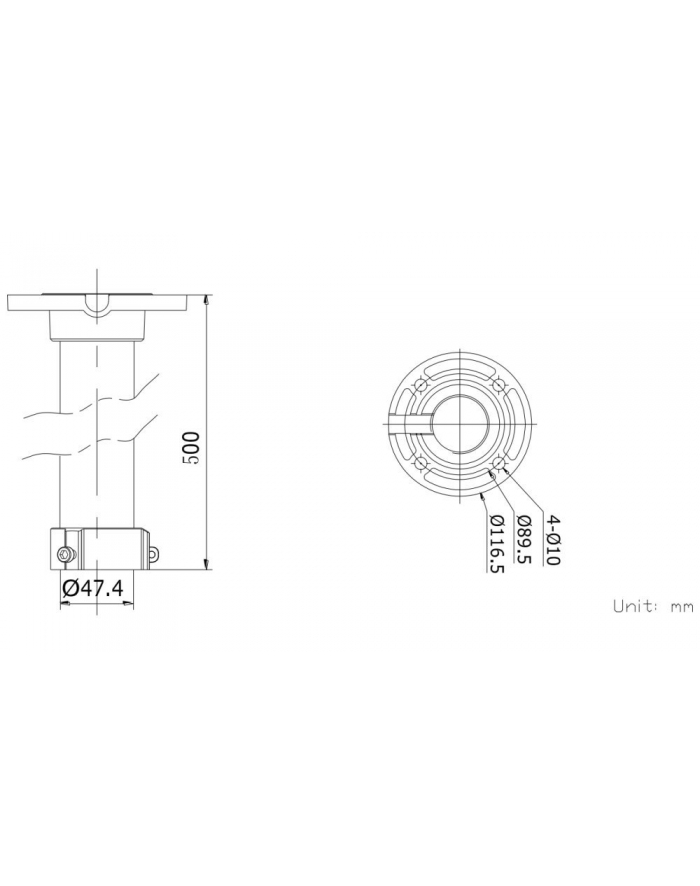 Hikvision DS-1662ZJ uchwyt sufitowy przeznaczony