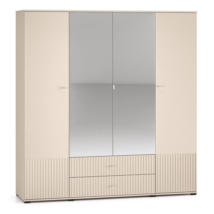 Szafa czterodrzwiowa z lustrem SOPHIE 23 200cm Kaszmir