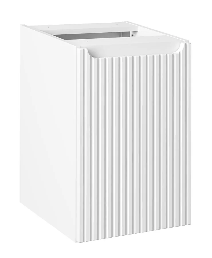 Biała szafka łazienkowa z koszem na pranie M7-A89