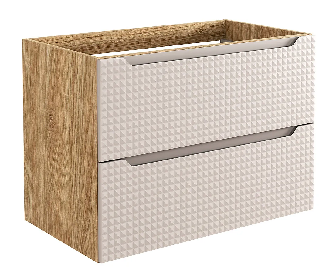 Beżowa szafka łazienkowa z szufladami 80 cm R0-K58