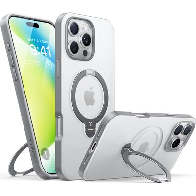 Etui TORRAS Ostand Spin do Apple iPhone 16 Pro Max Szary
