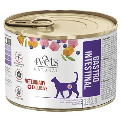 4vets Natural Gastro Intestinal Cat 6 x 185 g