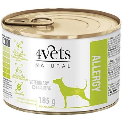 4Vets Natural Dog Allergy Lamb New 185 g
