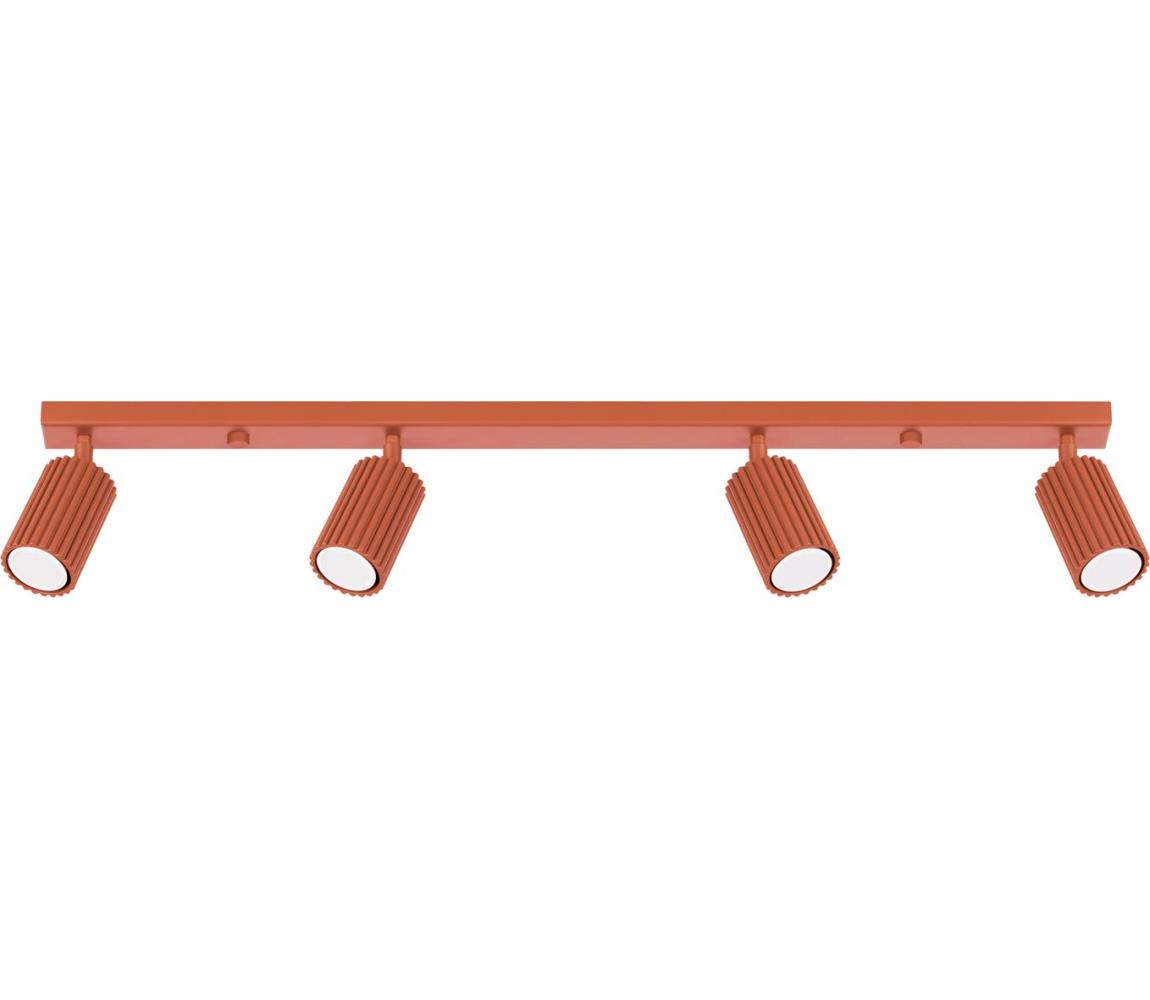 Sollux SL.1641 - Oświetlenie punktowe KARBON 4xGU10/10W/230V czerwony