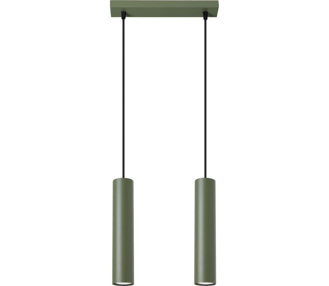 Sollux SL.1485 - Żyrandol na lince LAGOS 2xGU10/10W/230V zielony