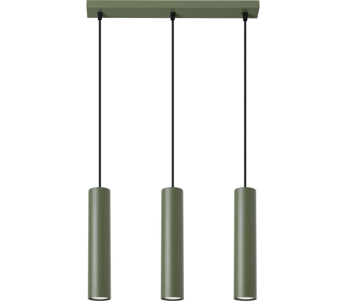 Sollux SL.1486 - Żyrandol na lince LAGOS 3xGU10/10W/230V zielony