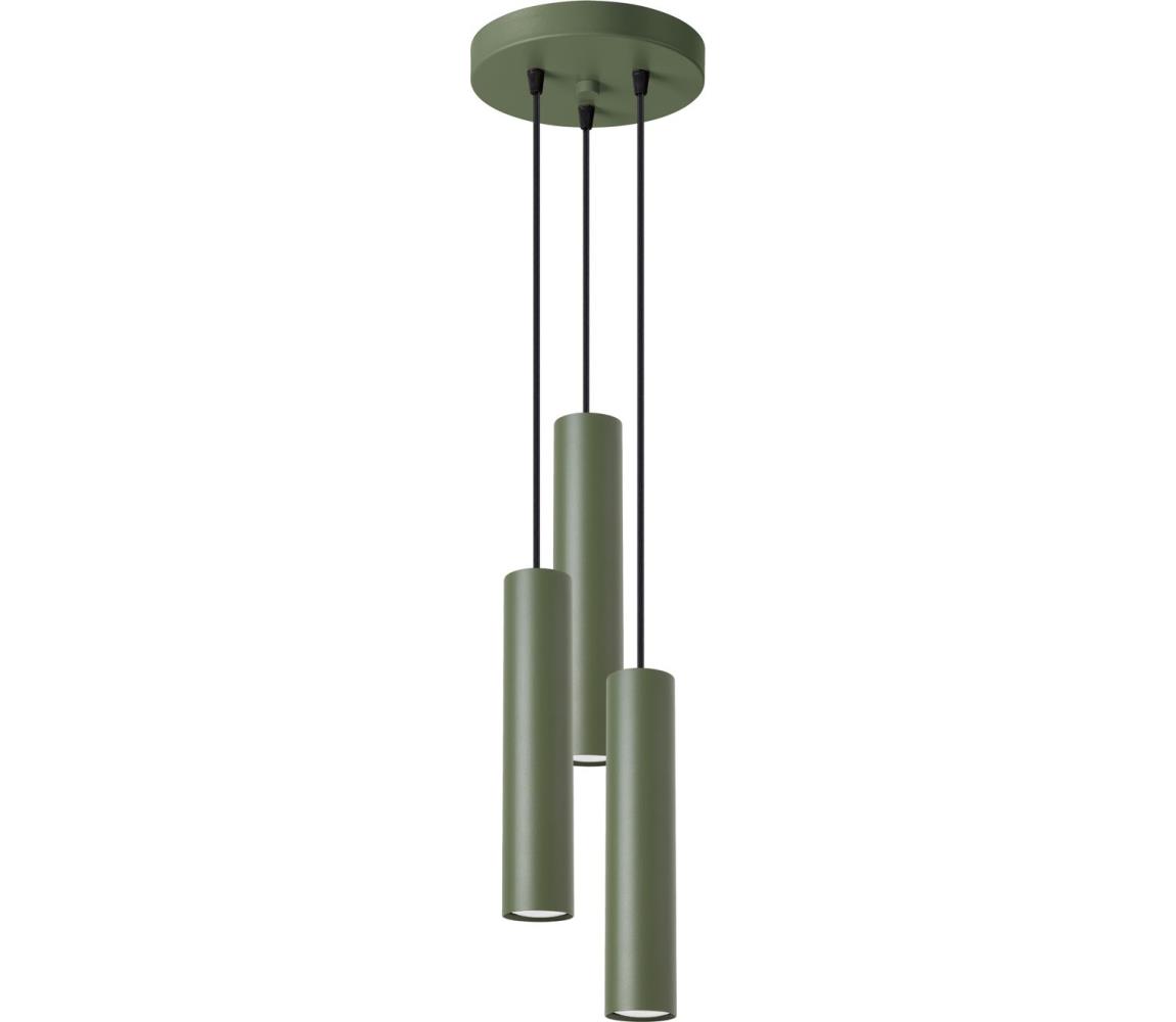 Sollux SL.1487 - Żyrandol na lince LAGOS 3xGU10/10W/230V zielony