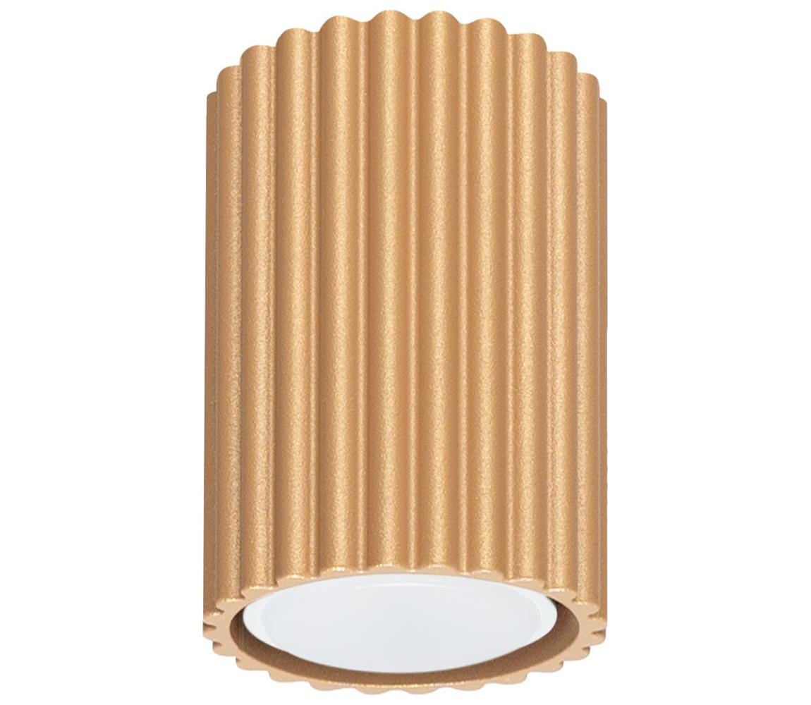 Sollux SL.1549 - Oświetlenie punktowe KARBON 1xGU10/10W/230V 10 cm złoty