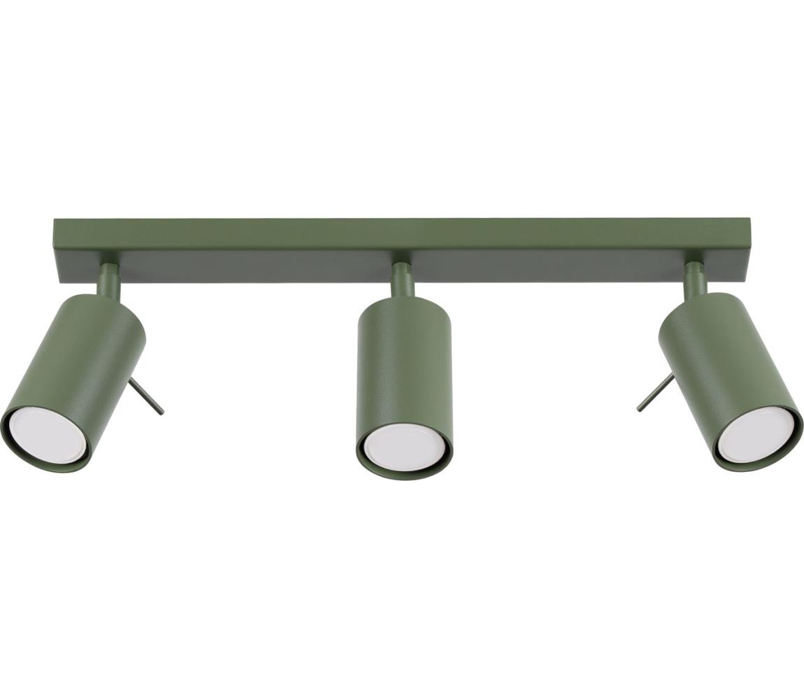 Sollux SL.1502 - Oświetlenie punktowe RING 3xGU10/10W/230V zielony
