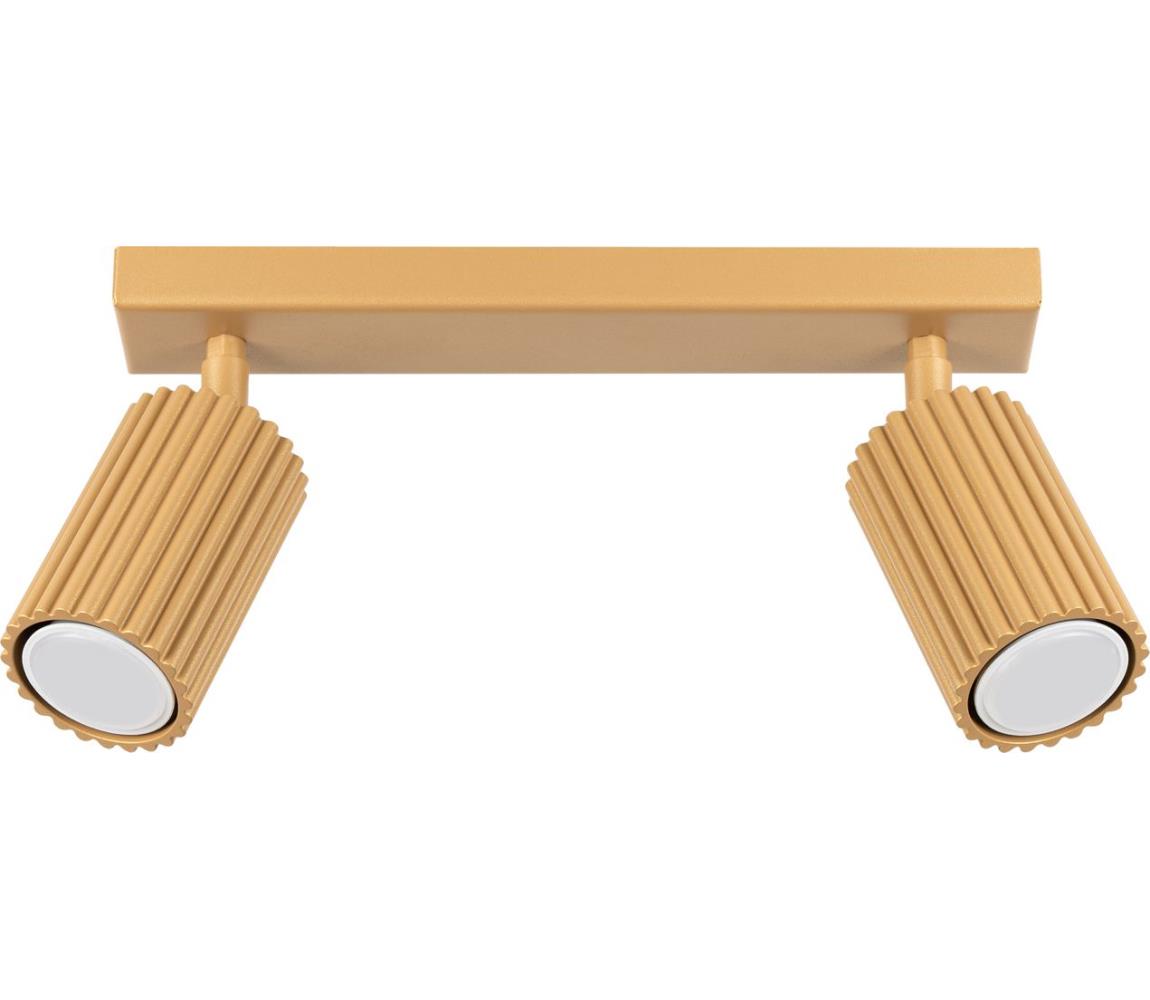 Sollux SL.1561 - Oświetlenie punktowe KARBON 2xGU10/10W/230V złoty