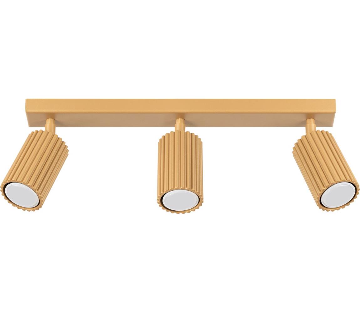 Sollux SL.1562 - Oświetlenie punktowe KARBON 3xGU10/10W/230V złoty