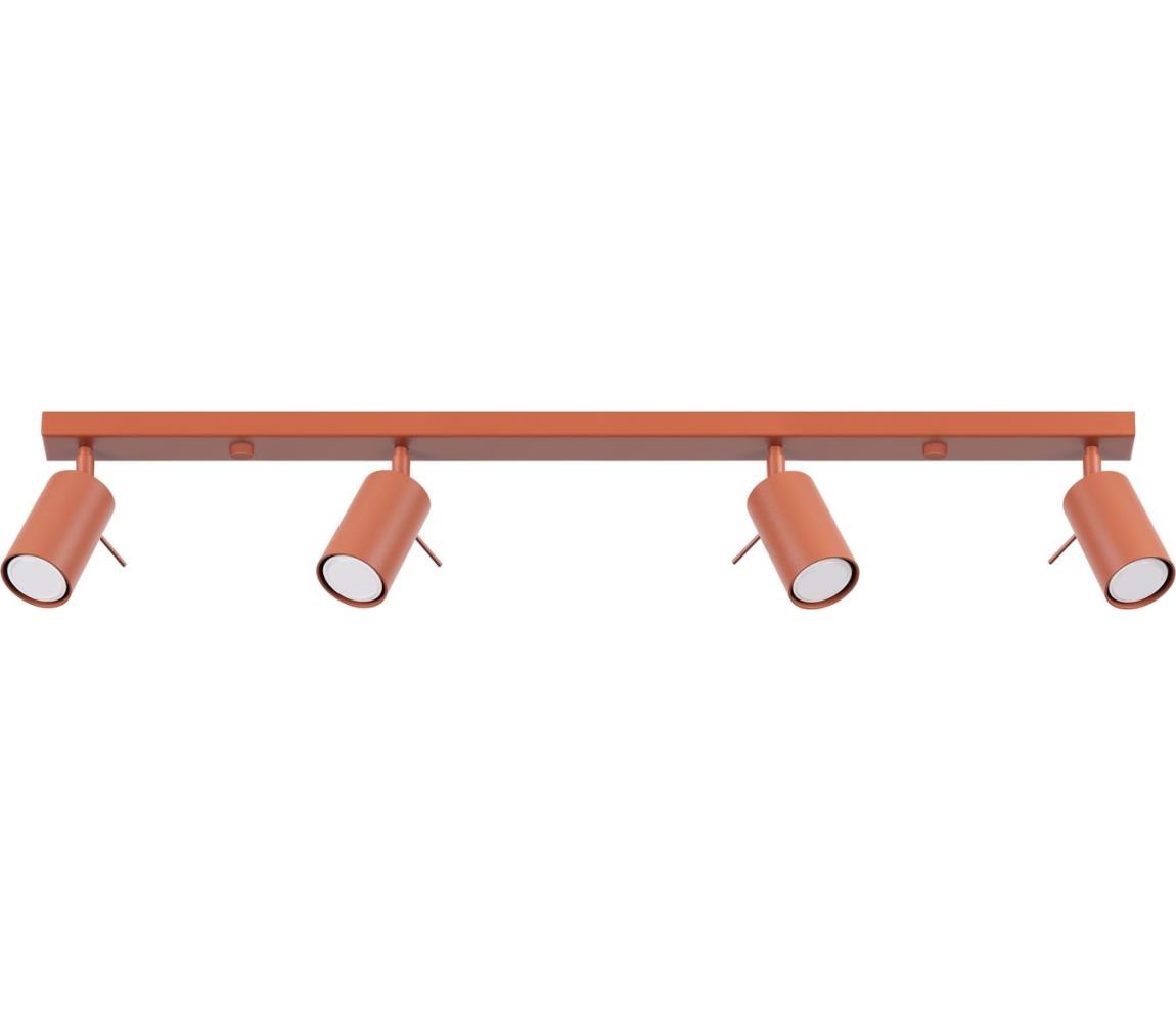 Sollux SL.1510 - Oświetlenie punktowe RING 4xGU10/10W/230V czerwony