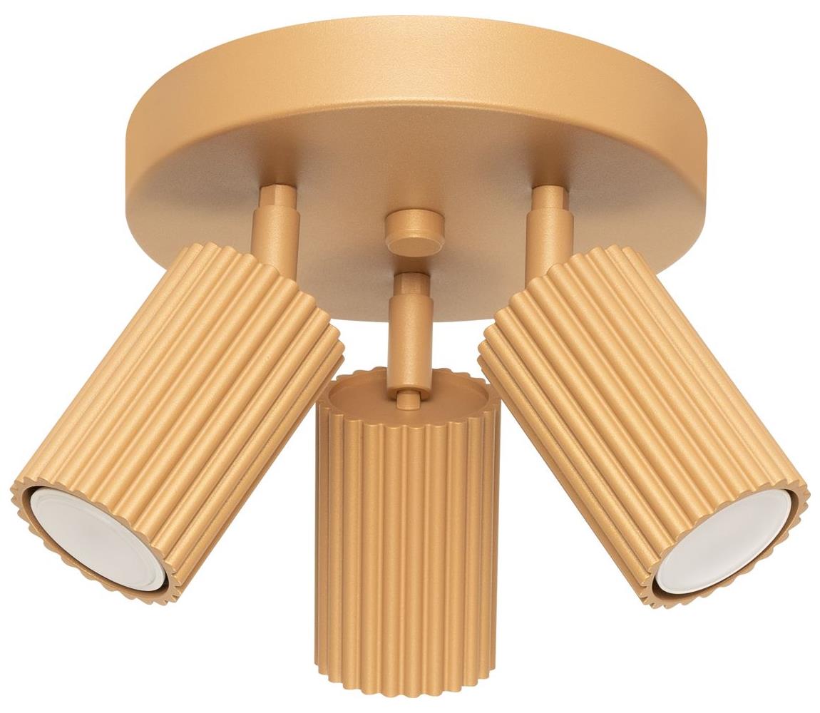 Sollux SL.1563 - Oświetlenie punktowe KARBON 3xGU10/10W/230V złoty