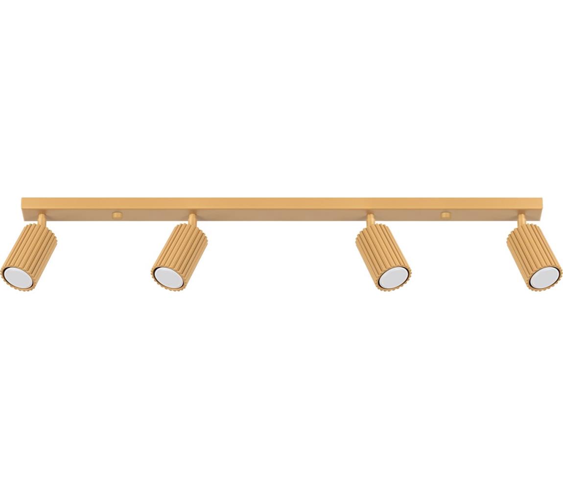 Sollux SL.1565 - Oświetlenie punktowe KARBON 4xGU10/10W/230V złoty