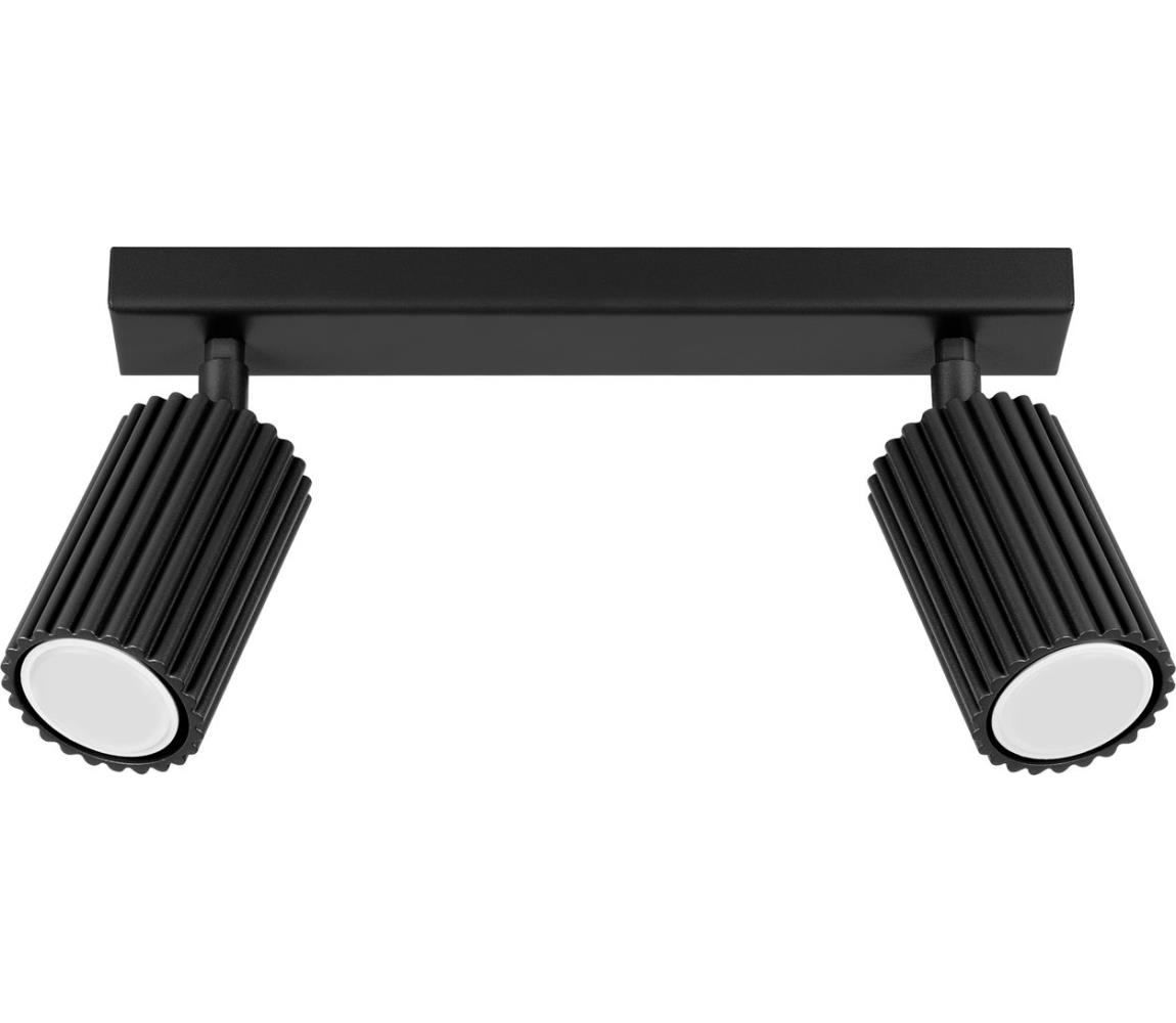 Sollux SL.1580 - Oświetlenie punktowe KARBON 2xGU10/10W/230V czarny