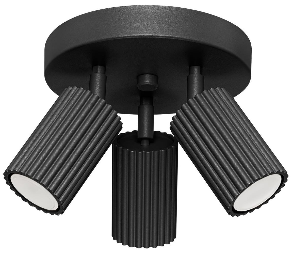 Sollux SL.1582 - Oświetlenie punktowe KARBON 3xGU10/10W/230V czarny