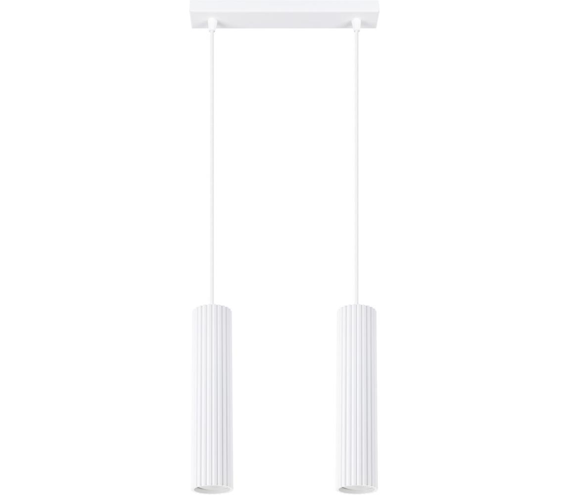 Sollux SL.1536 - Żyrandol na lince KARBON 2xGU10/10W/230V biały