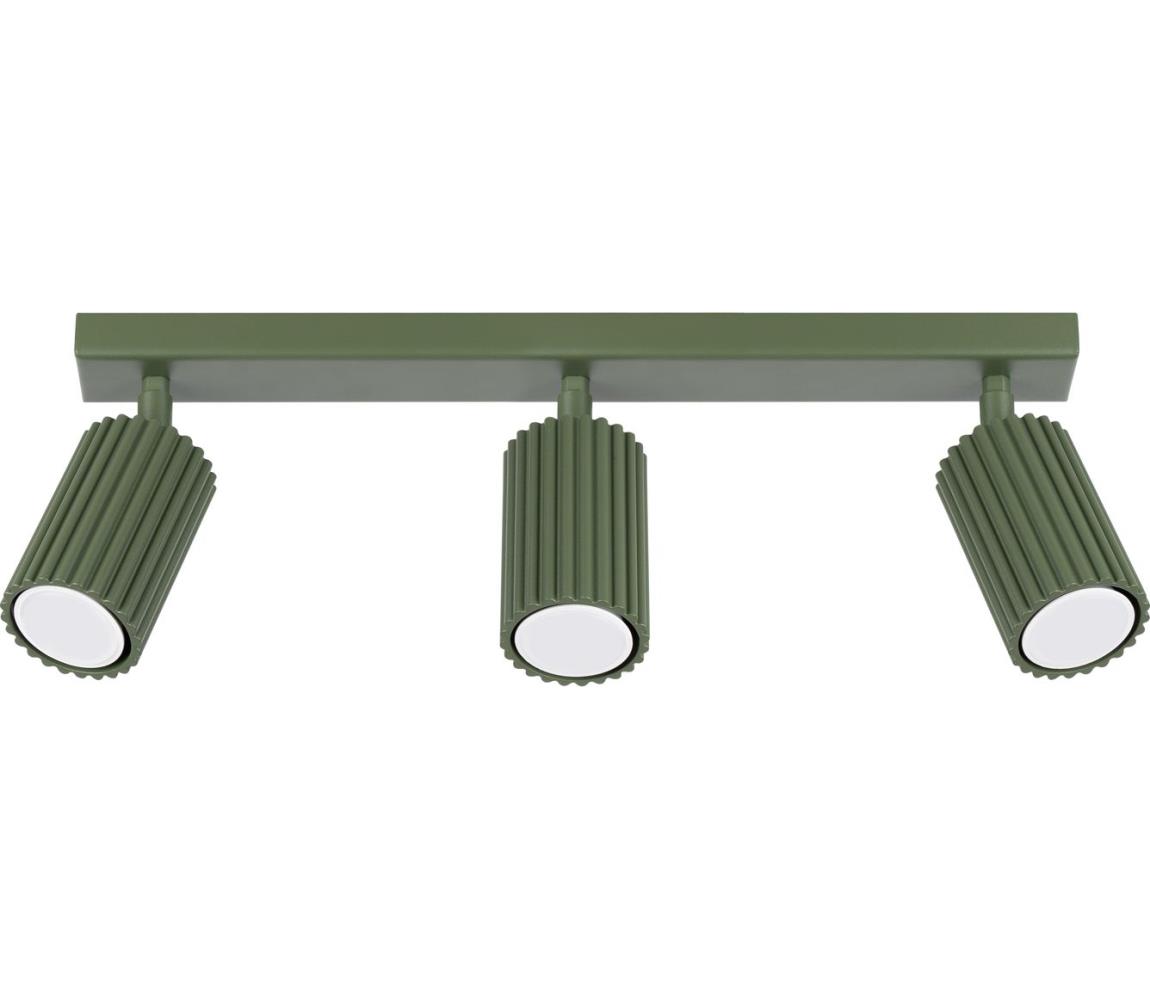 Sollux SL.1619 - Oświetlenie punktowe KARBON 3xGU10/10W/230V zielony