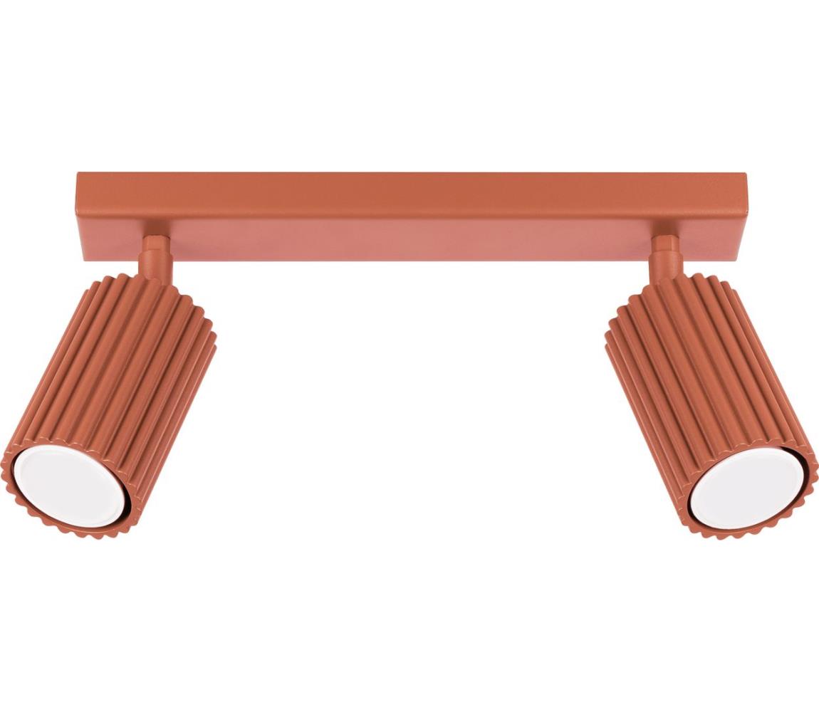 Sollux SL.1637 - Oświetlenie punktowe KARBON 2xGU10/10W/230V czerwony