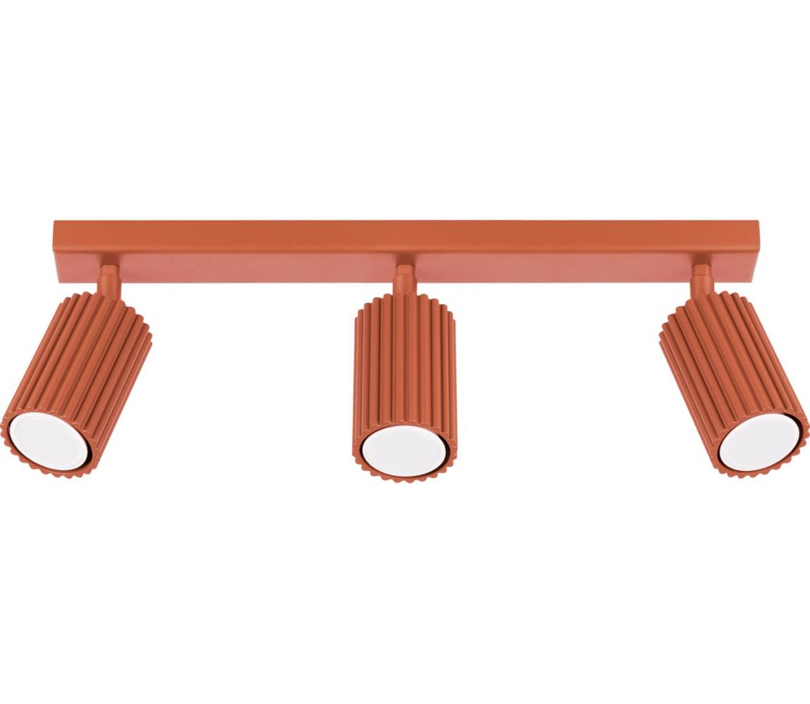 Sollux SL.1638 - Oświetlenie punktowe KARBON 3xGU10/10W/230V czerwony