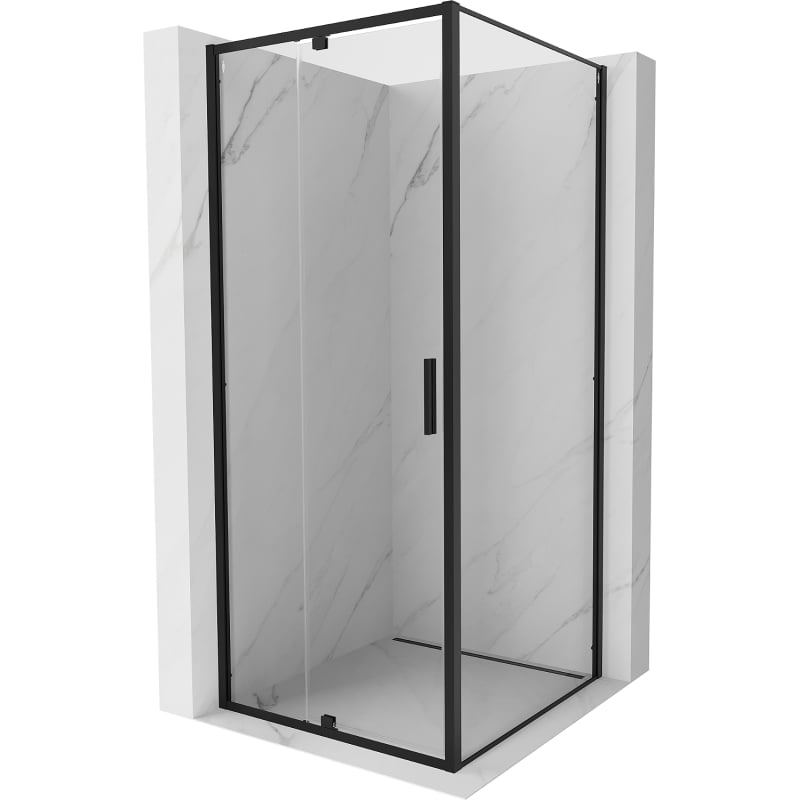 Mexen Exo kabina prysznicowa uchylna 90 x 90 cm, transparent, czarna - 819-090-090-70-00