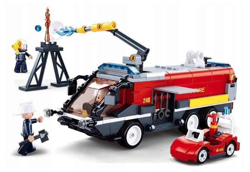 Klocki Lotniskowa Straż Pożarna Pojazd Zestaw