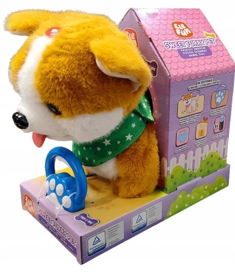ELEFUN SWEET FURRY PET Interaktywny pluszowy zwierzak na smyczy PIESEK