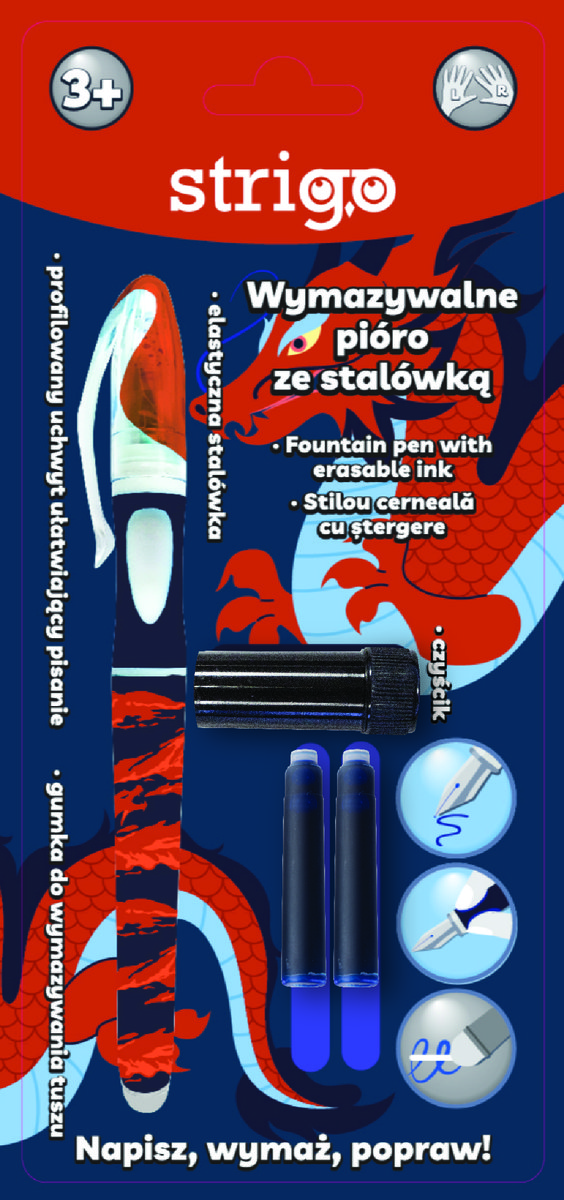 Pióro wymazywalne Strigo ze stalówką Smok