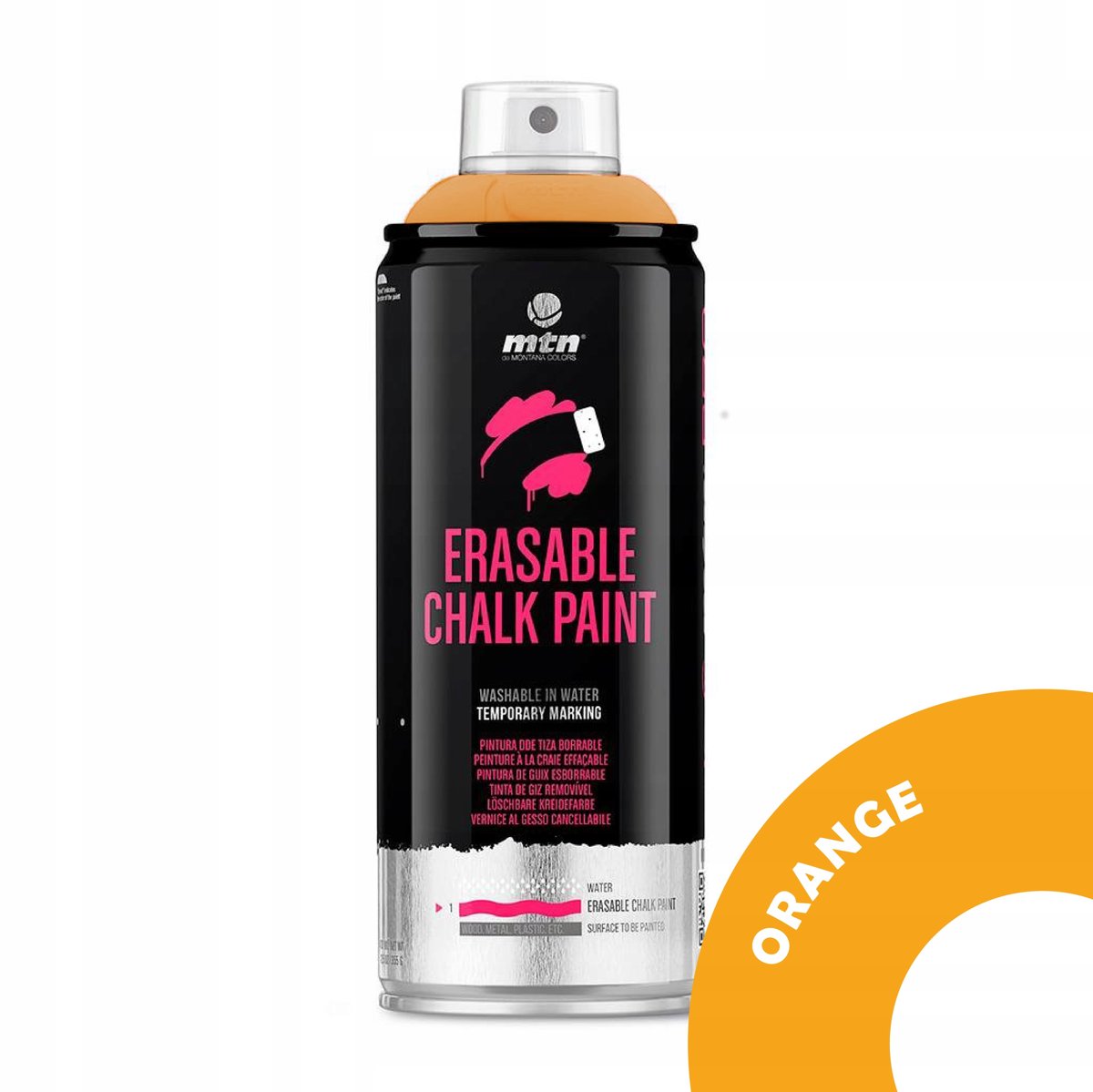 Kreda w sprayu 400ml zmywalny POMARAŃCZOWY MTN94