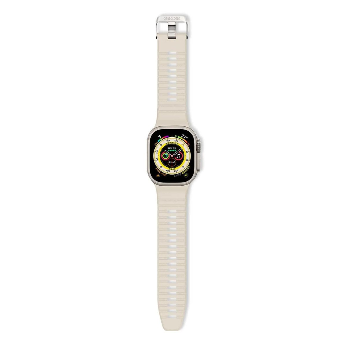 Decoded Ultra Traction - Silikonowy Pasek Do Apple Watch 1/2/3/4/5/6/7/8/9/Se/Ultra 49/45/44/42 Mm Gen 1-9 - Se (Beige)