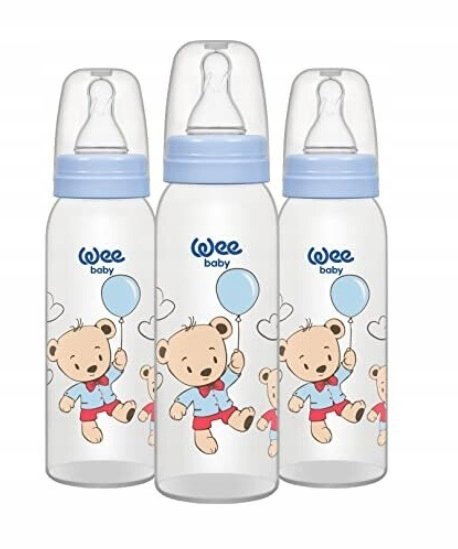 WEE BABY 3x250ML BUTELKA DLA NIEMOWLĄT SILIKON