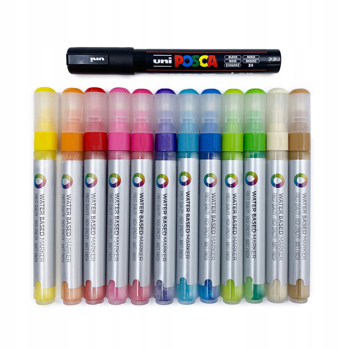 Zestaw markerów dekoracyjnych MTN 3mm + POSCA-5M z farbą plakatową 12+1