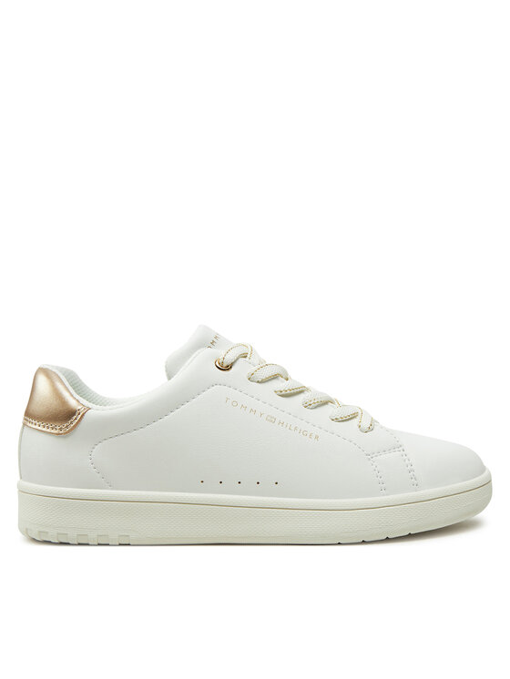 Tommy Hilfiger Sneakersy Low Cut Lace-Up Sneaker T3A9-33736-1355 S Biały