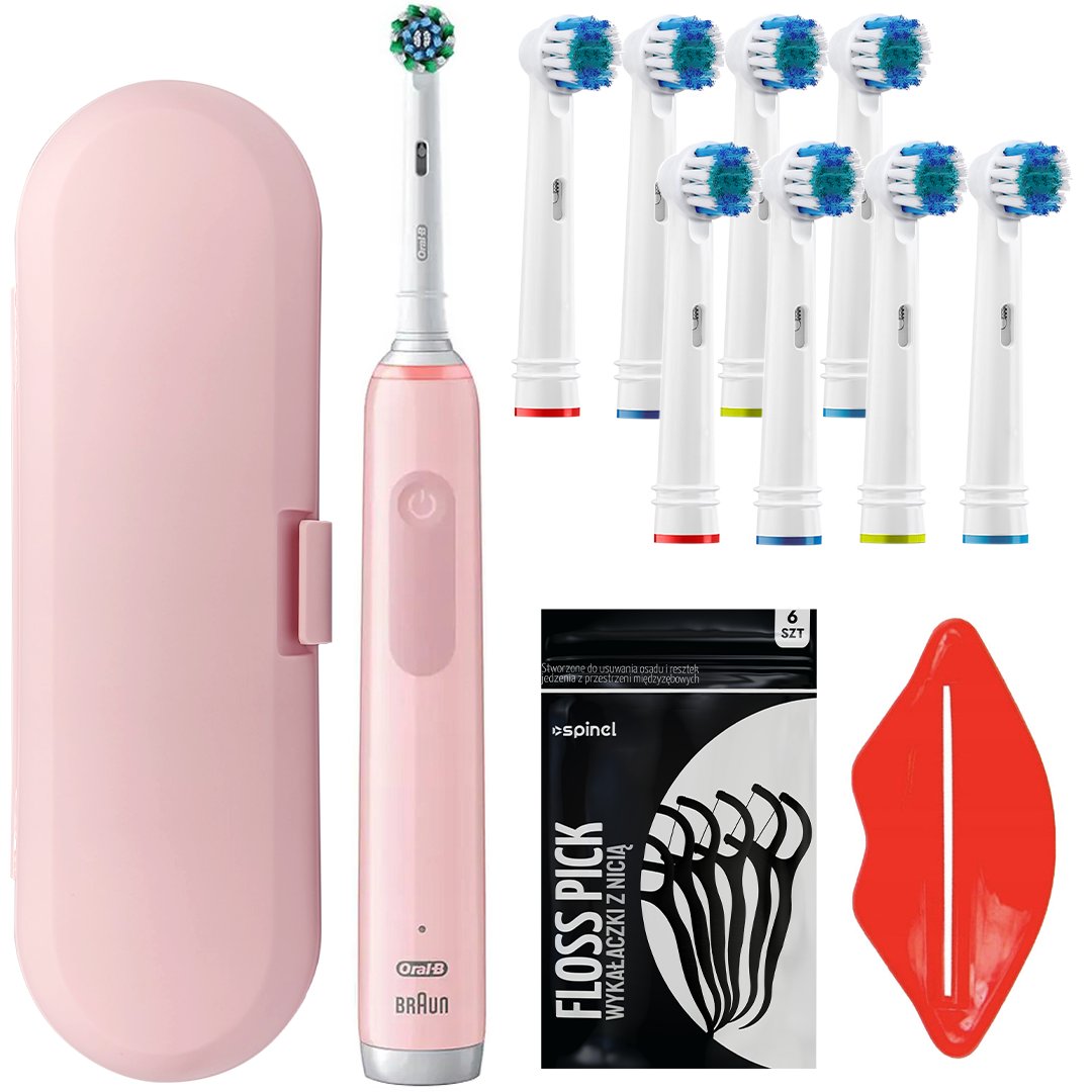 SZCZOTECZKA ORAL-B PRO 3 3000 CROSS ACTION RÓŻOWA + KOŃCÓWKI ETUI DODATKI