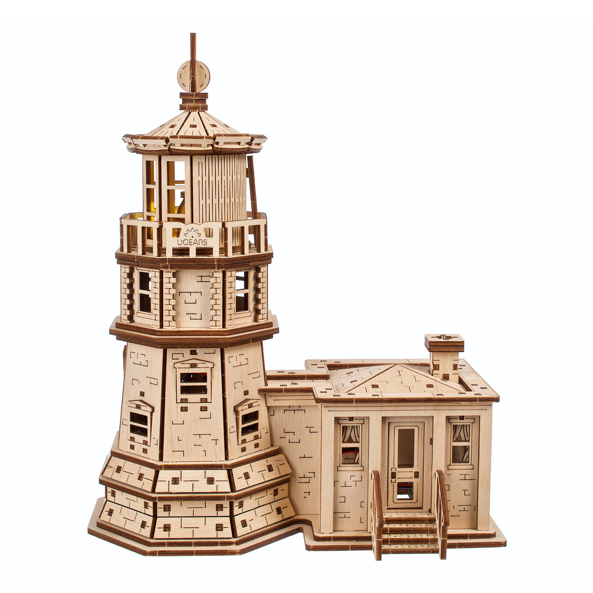 Puzzle 3D UGEARS Latarnia morska Split Rock Model na baterie/ ładowarkę