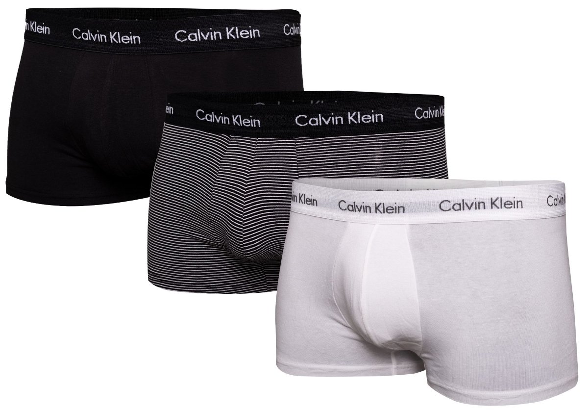 Calvin Klein Bokserki Męskie Low Rise Trunk 3 Pak U2664G Iot - Rozmiar: L